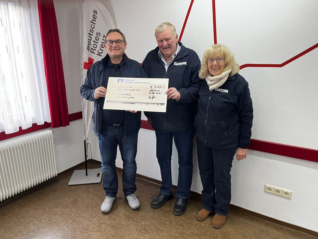 Flammer Rohrleistungbau unterstützt das DRK Alpirsbach