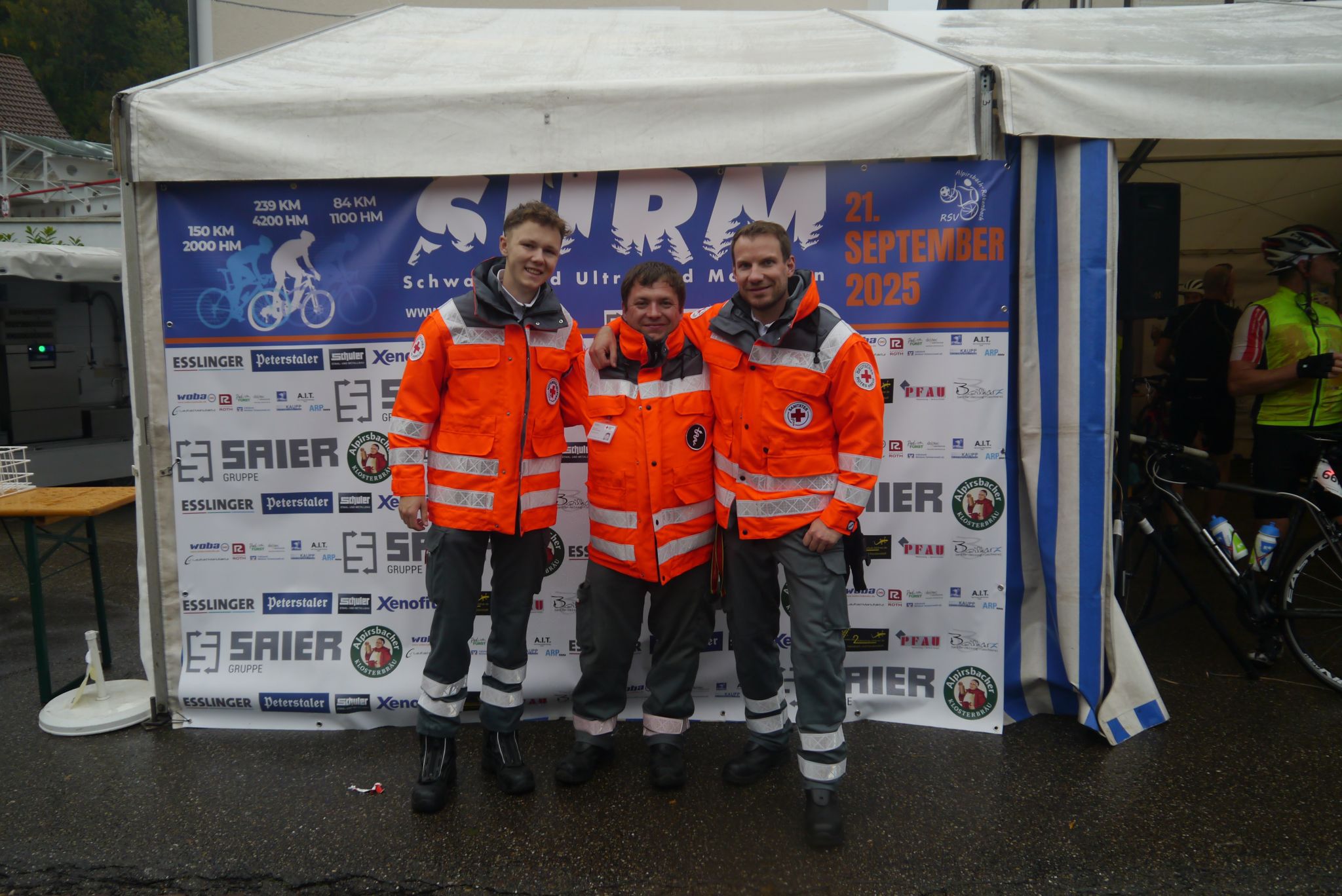 Paul Sauer, Adrian Hammacher und Andreas Buschmann waren unsere Sanitäter vor Ort
